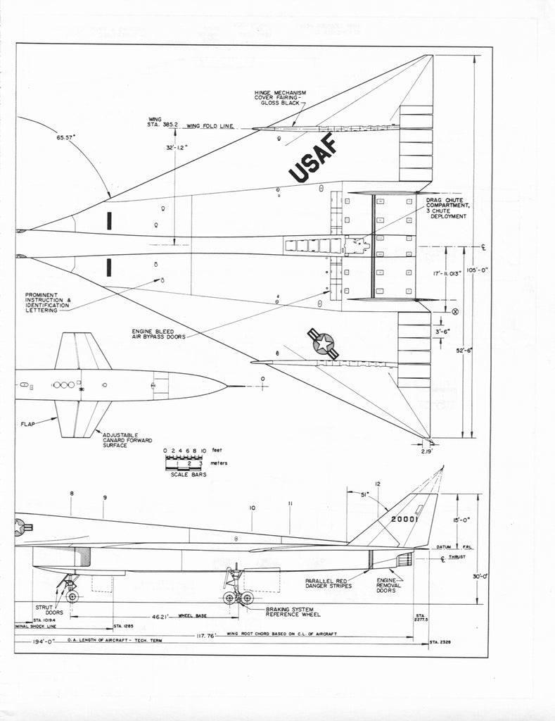 Drawing - Paul Matt - North American XB-70-1 Valkyrie