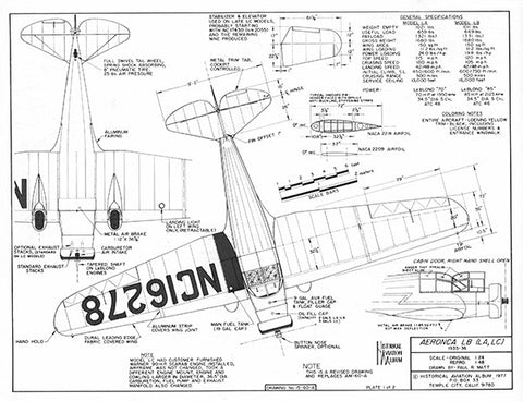 Drawing - Paul Matt - Aeronca LB