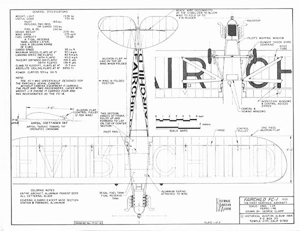 Drawing - Paul Matt - Fairchild FC-1
