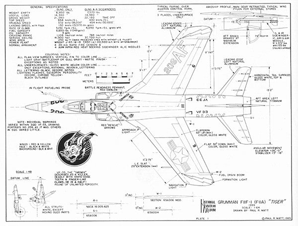 Drawing - Paul Matt - Grumman F11F